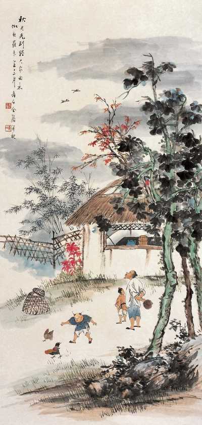 金寿石 乙丑（1925年）作 秋光 立轴